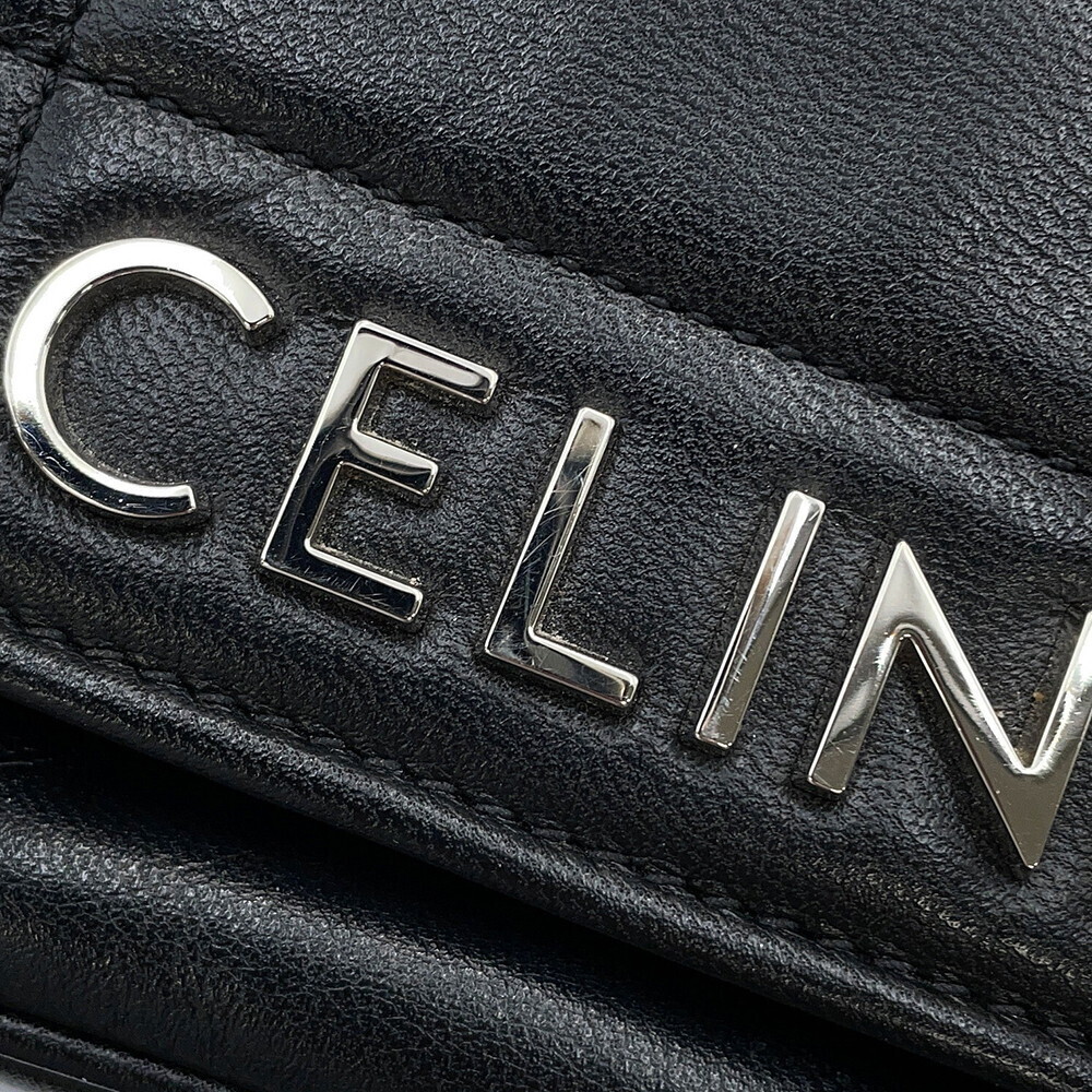Celine Chain Shoulder Bag Monochrome Black One - Picture 11 of 12